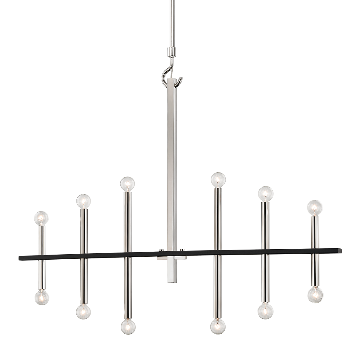 Hudson Valley Lighting Colette 12 Light Chandelier H296812 Chandeliers Mitzi Polished Nickel/Black  