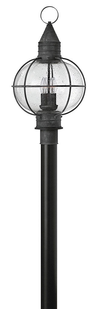 OUTDOOR CAPE COD Post Top or Pier Mount Lantern Outdoor l Post/Pier Mounts Hinkley Aged Zinc 13.75x13.75x23.75 