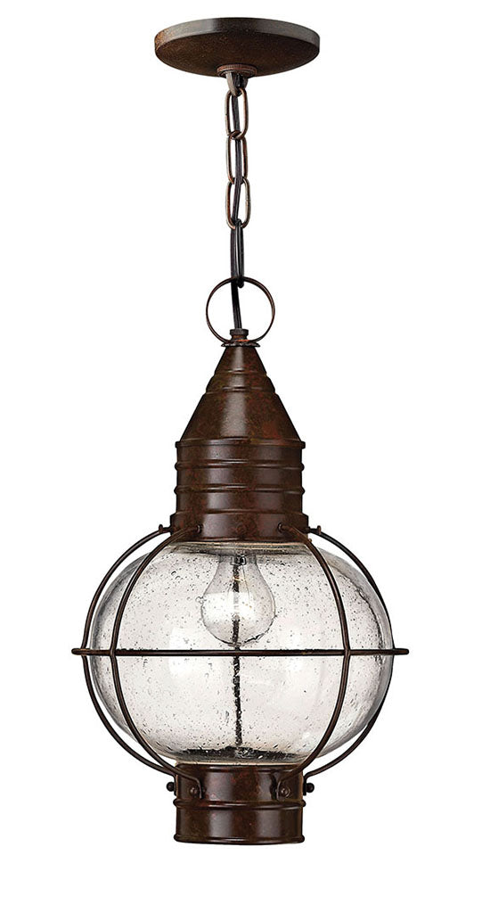 OUTDOOR CAPE COD Hanging Lantern Outdoor Light Fixture l Hanging Hinkley Sienna Bronze 11.0x11.0x19.25 