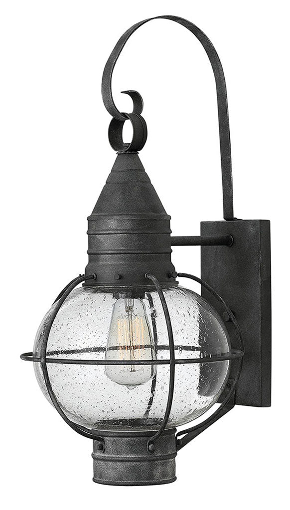 OUTDOOR CAPE COD Wall Mount Lantern Outdoor l Wall Hinkley Aged Zinc 13.0x10.75x23.25 