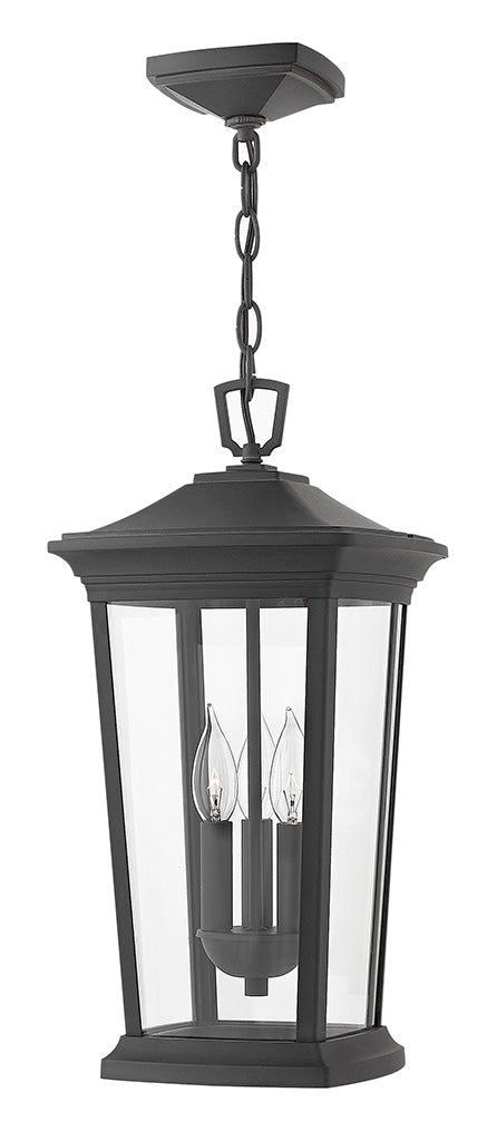 BROMLEY-Large Hanging Lantern Outdoor Light Fixture l Hanging Hinkley Museum Black  