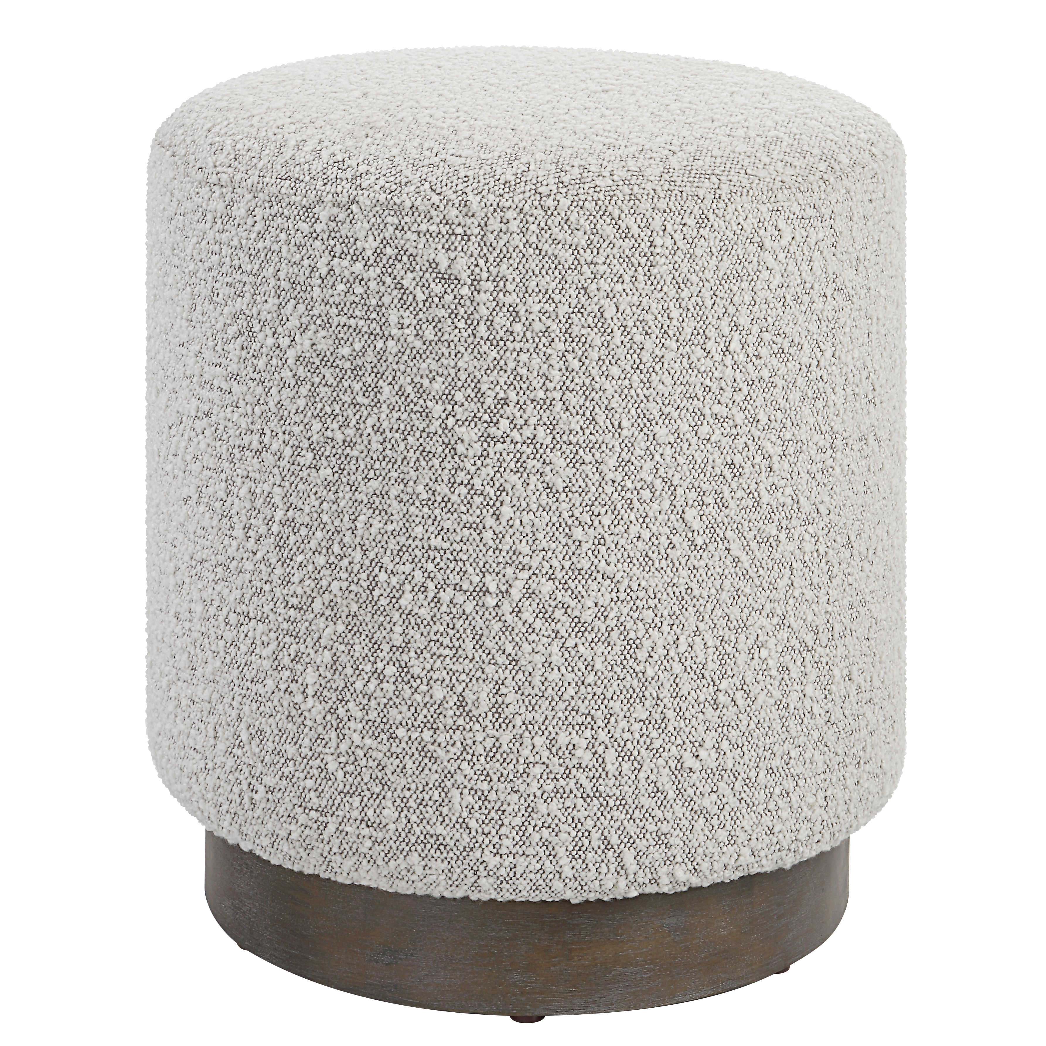 Uttermost Avila Light Gray Ottoman Décor/Home Accent Uttermost PLYWOOD,FOAM,FABRIC,OAK WOOD  