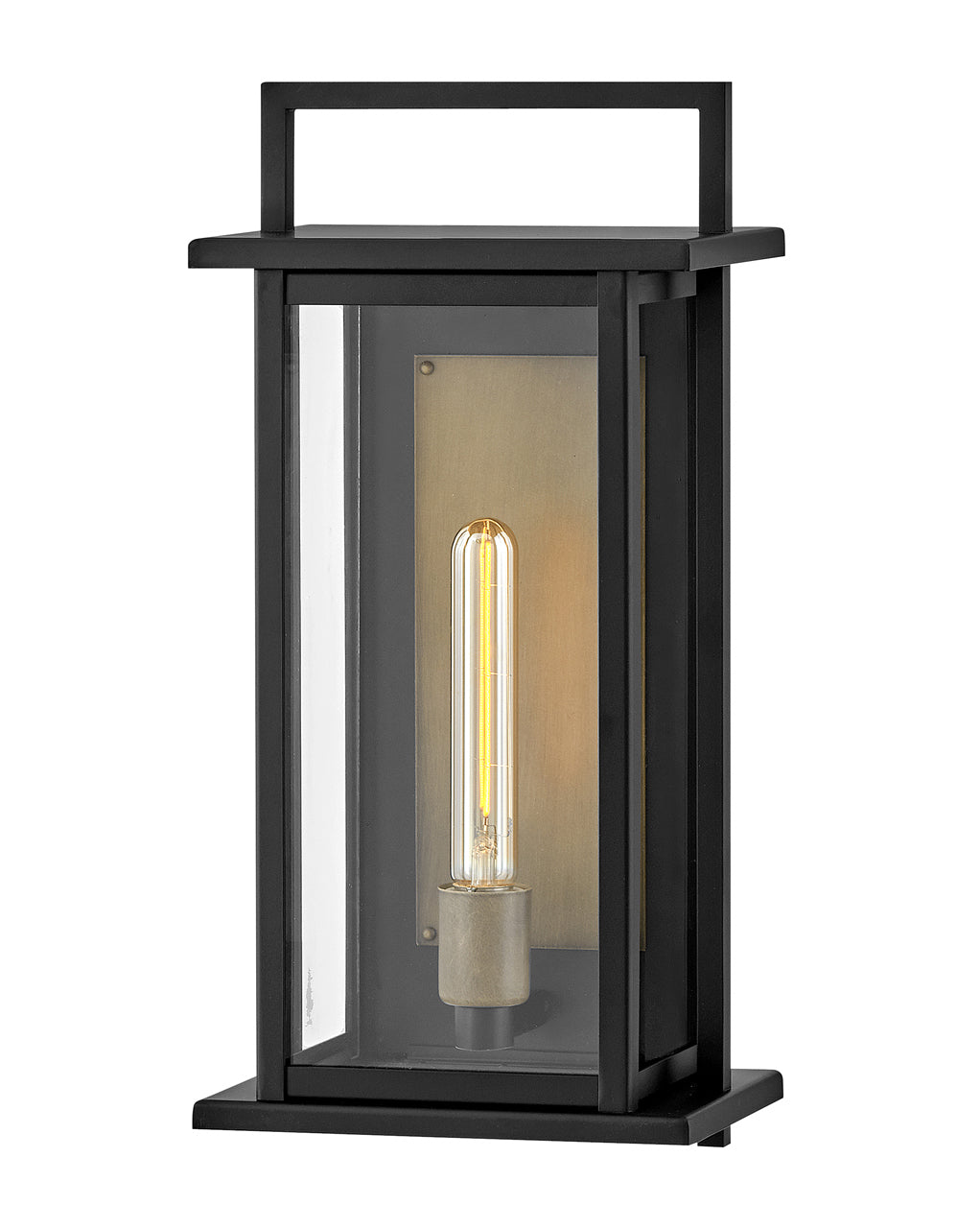 OUTDOOR LANGSTON Wall Mount Lantern Outdoor l Wall Hinkley Black 6.0x8.75x18.25 