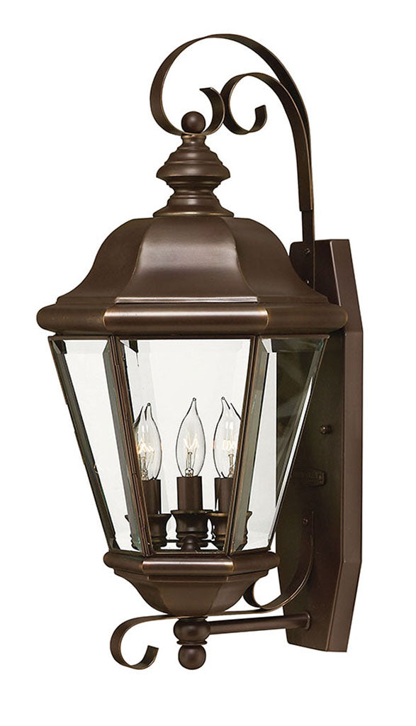 OUTDOOR CLIFTON PARK Wall Mount Lantern with Decorative Bottom Outdoor Wall Lights Hinkley   