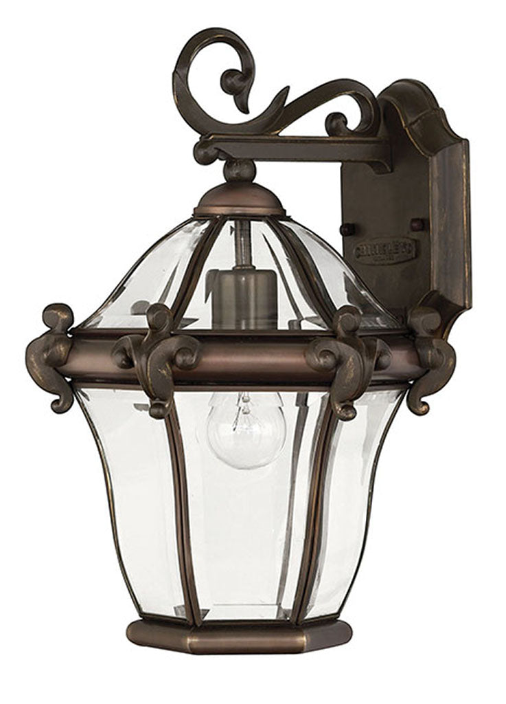 OUTDOOR SAN CLEMENTE Wall Mount Lantern Outdoor l Wall Hinkley Copper Bronze 9.25x8.5x13.75 