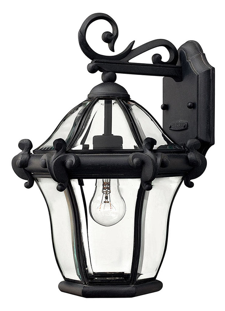 OUTDOOR SAN CLEMENTE Wall Mount Lantern Outdoor l Wall Hinkley Museum Black 9.25x8.5x13.75 