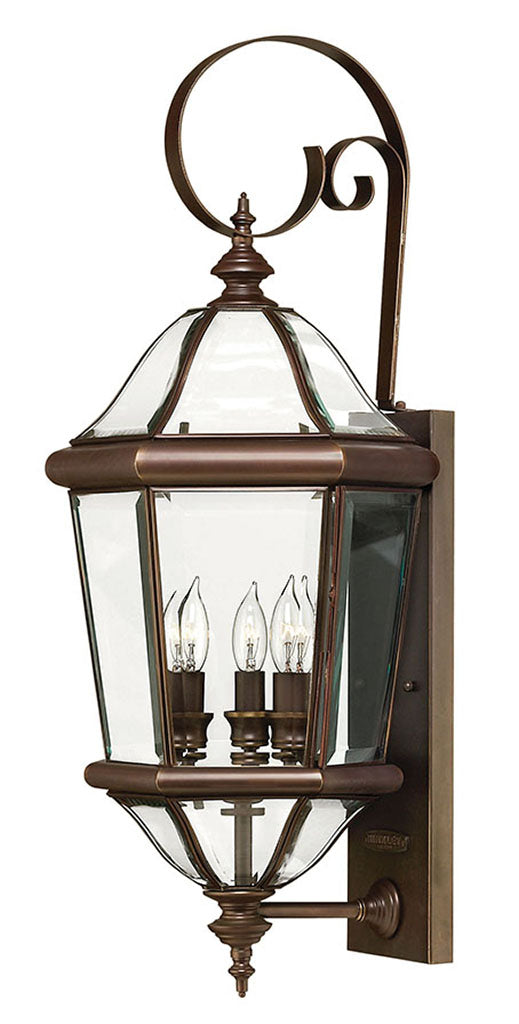 OUTDOOR AUGUSTA Wall Mount Lantern Outdoor l Wall Hinkley Copper Bronze 10.5x11.25x27.0 