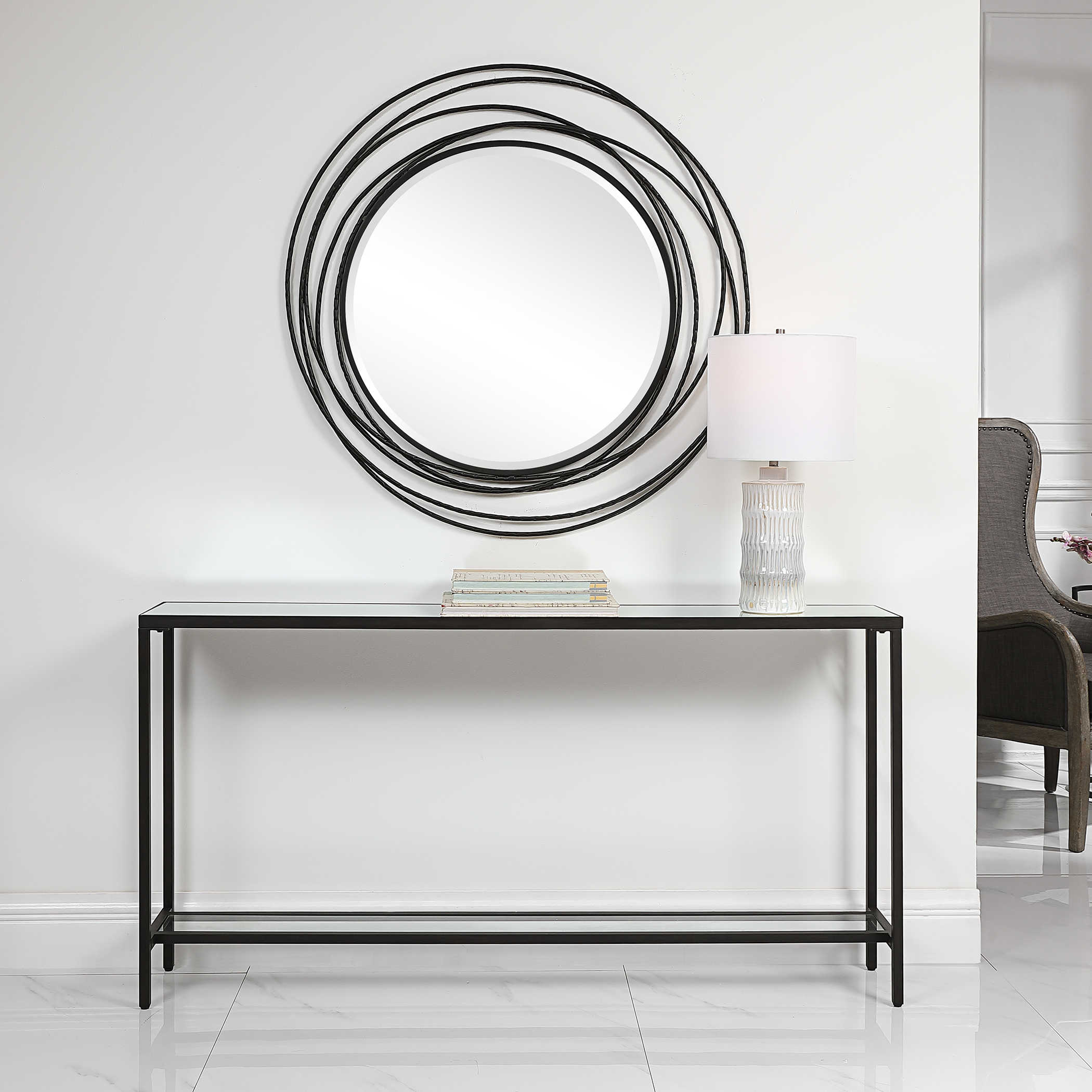 Uttermost Hayley Black Console Table