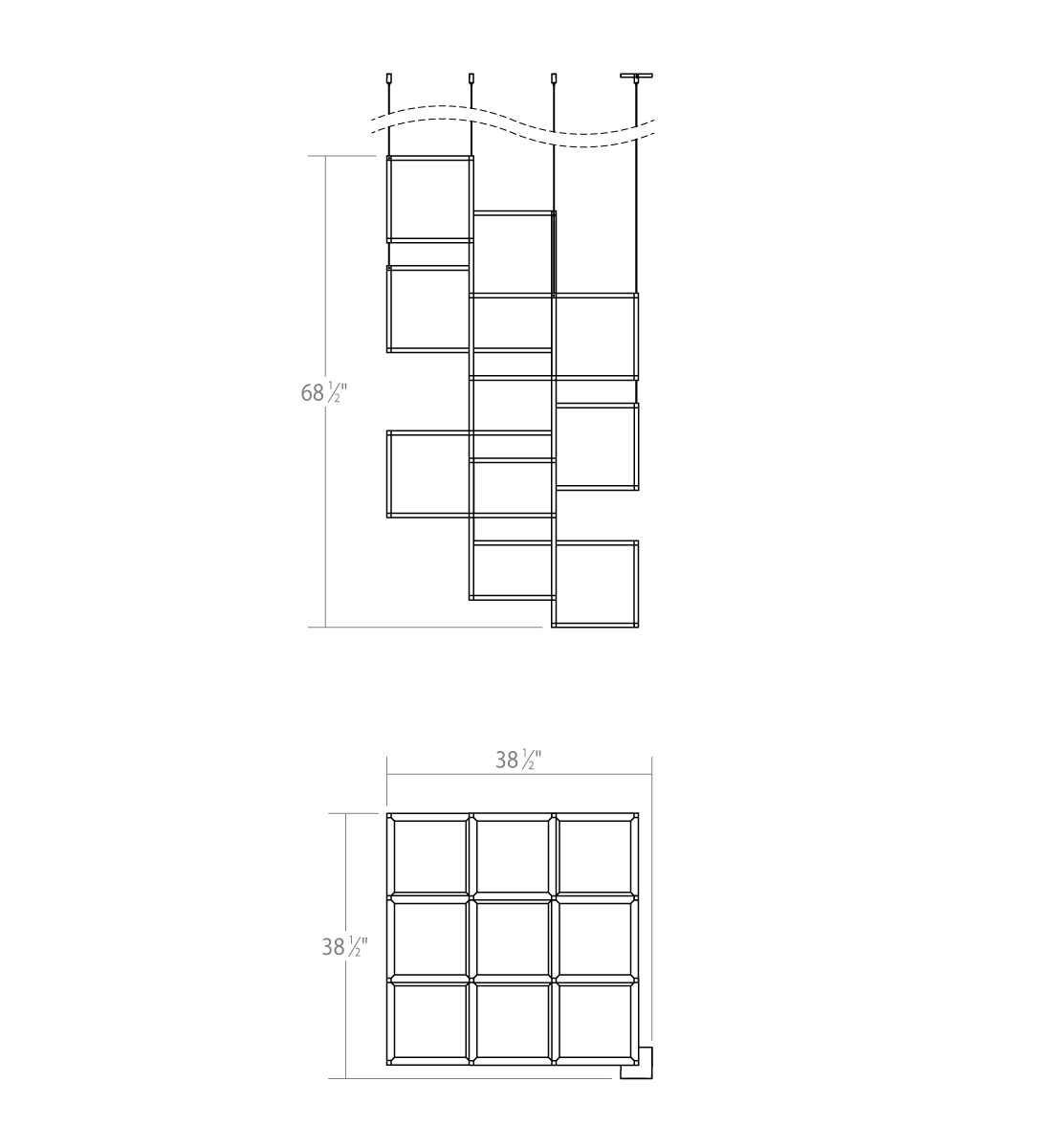 Sonneman 9-Light Vertical LED Pendant