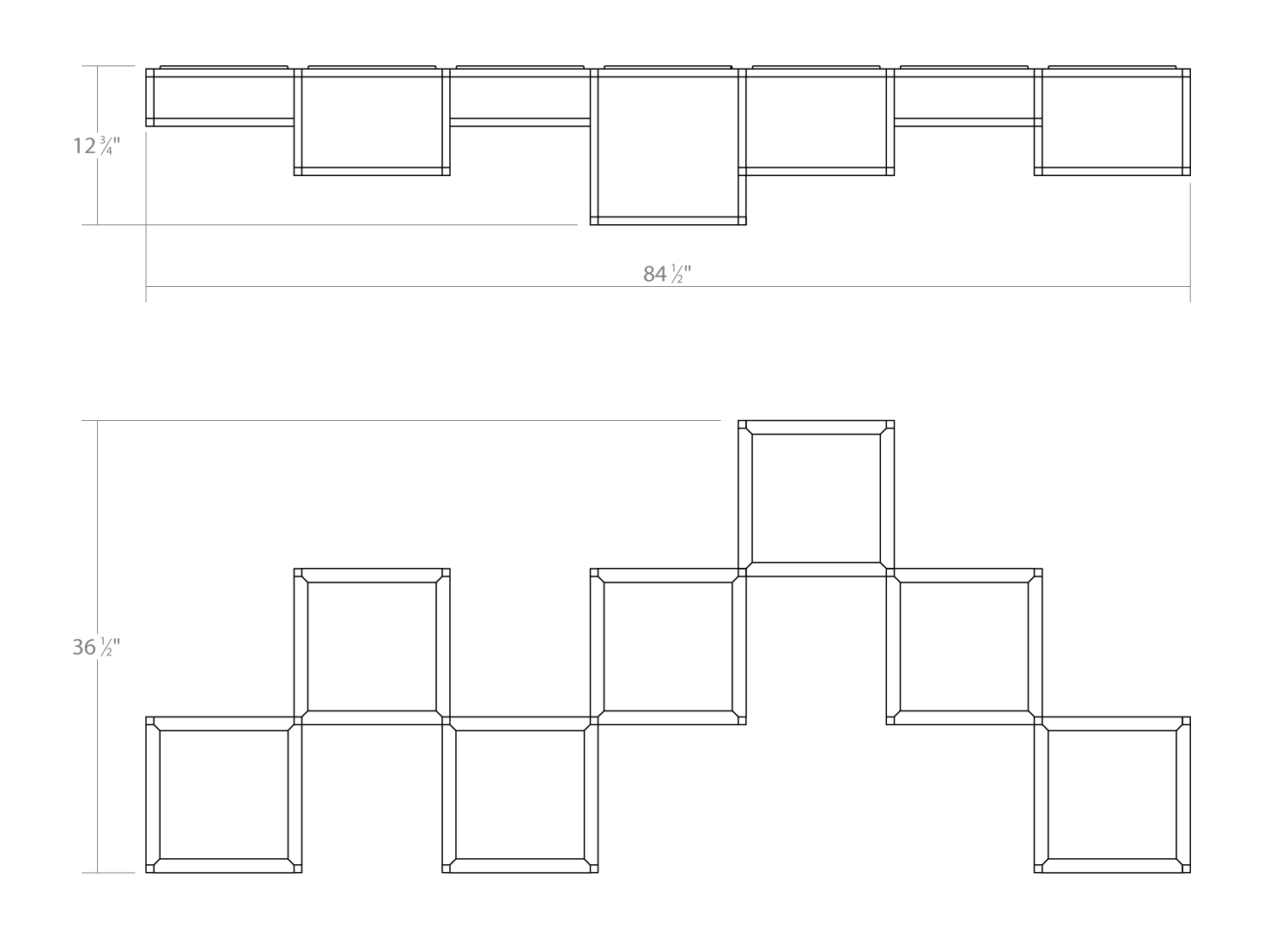 Sonneman 7-Light LED Surface Mount