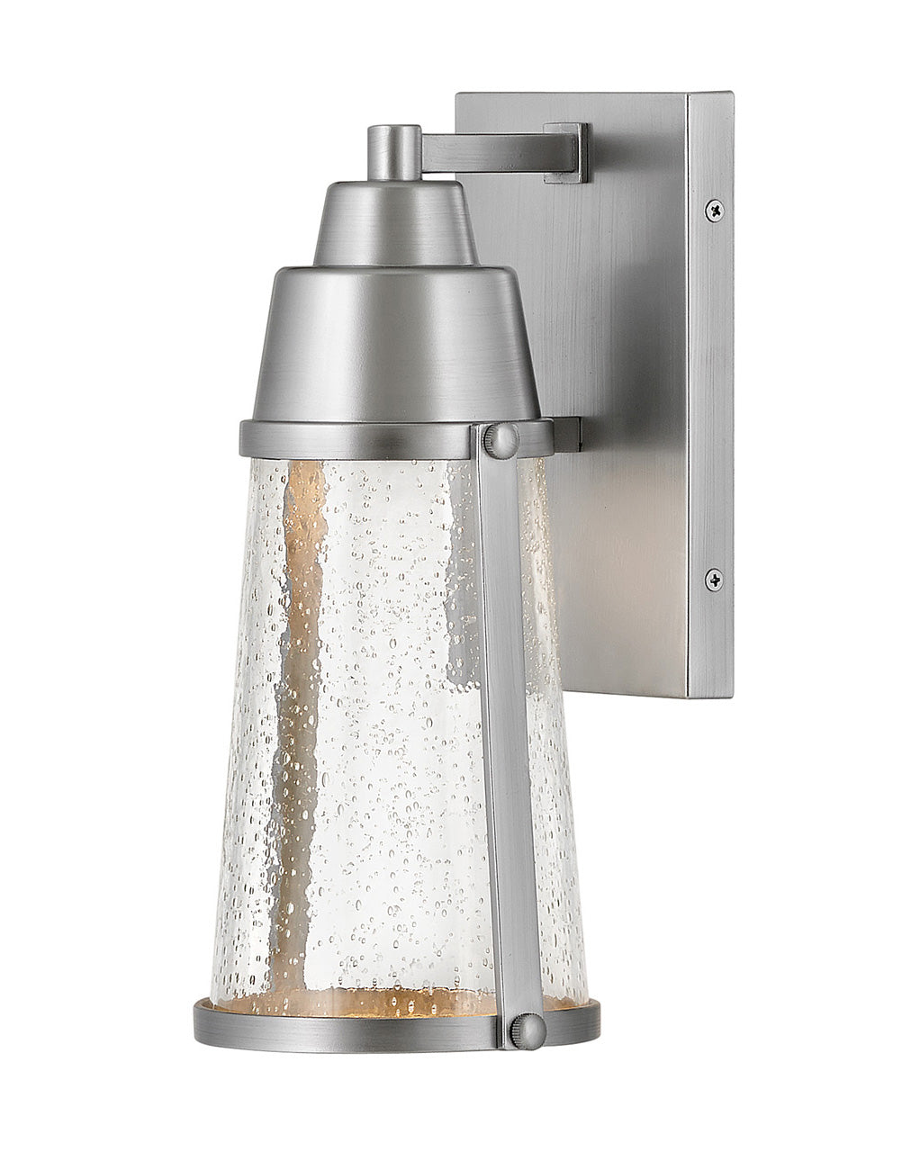 OUTDOOR MILES Wall Mount Lantern Outdoor l Wall Hinkley Satin Nickel 6.25x6.0x12.0 