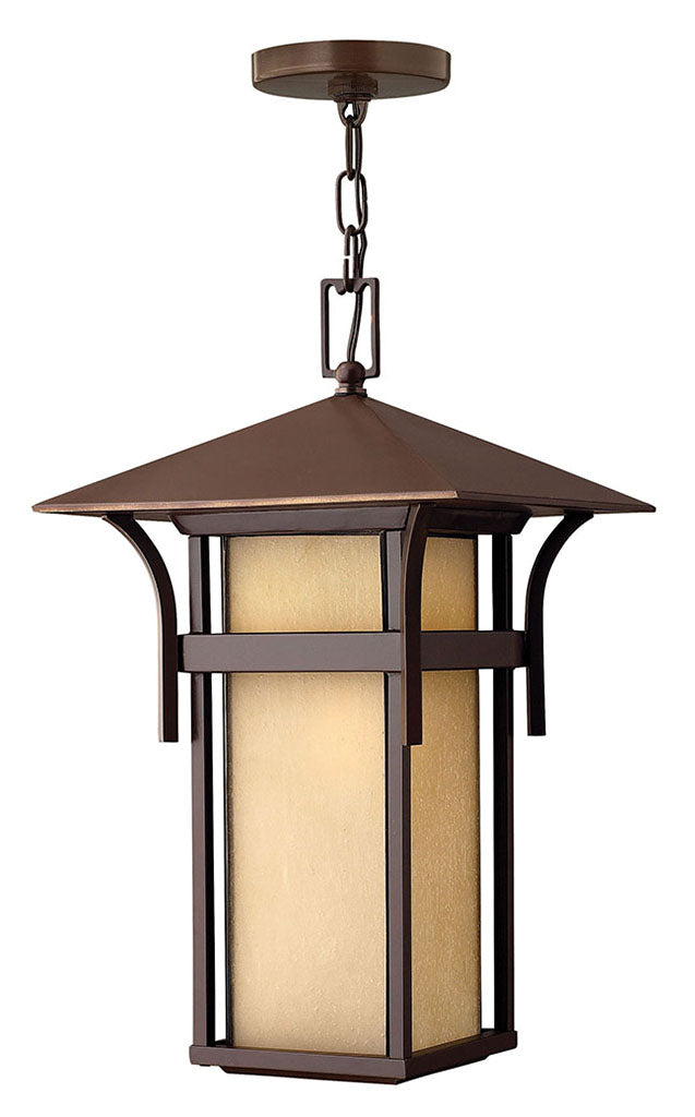 OUTDOOR HARBOR Hanging Lantern Outdoor Light Fixture l Hanging Hinkley Anchor Bronze 11.0x11.0x19.0 