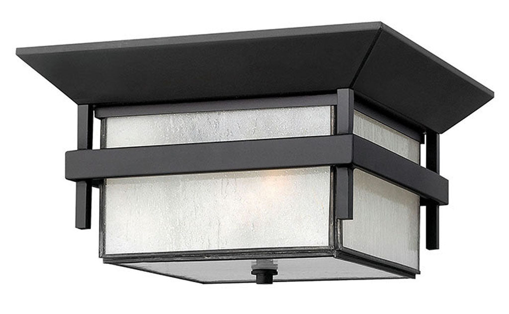 OUTDOOR HARBOR Flush Mount Outdoor l Wall Hinkley Satin Black 12.25x12.25x7.0 