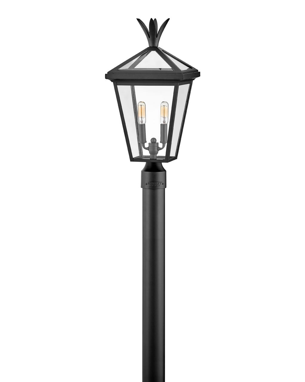 OUTDOOR PALMA Post Top or Pier Mount Lantern Outdoor l Post/Pier Mounts Hinkley Black 10.0x10.0x21.5 