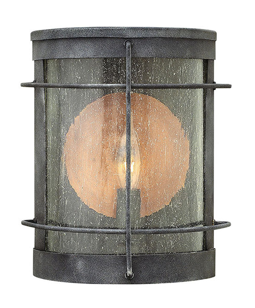 OUTDOOR NEWPORT Wall Mount Lantern Outdoor l Wall Hinkley Aged Zinc 4.0x7.0x9.25 