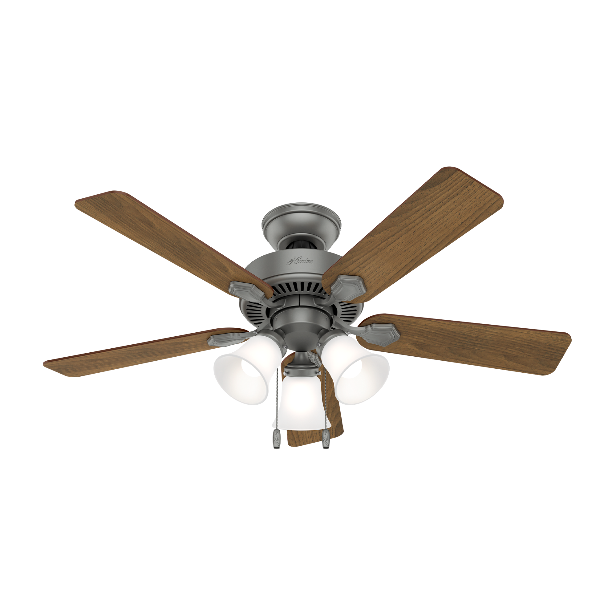 Hunter 44 inch Swanson Ceiling Fan with LED Light Kit and Pull Chain Indoor Ceiling Fans Hunter   