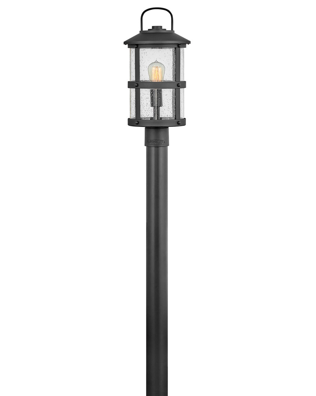 OUTDOOR LAKEHOUSE Post Top or Pier Mount Lantern Outdoor l Post/Pier Mounts Hinkley Black 9.0x9.0x18.75 