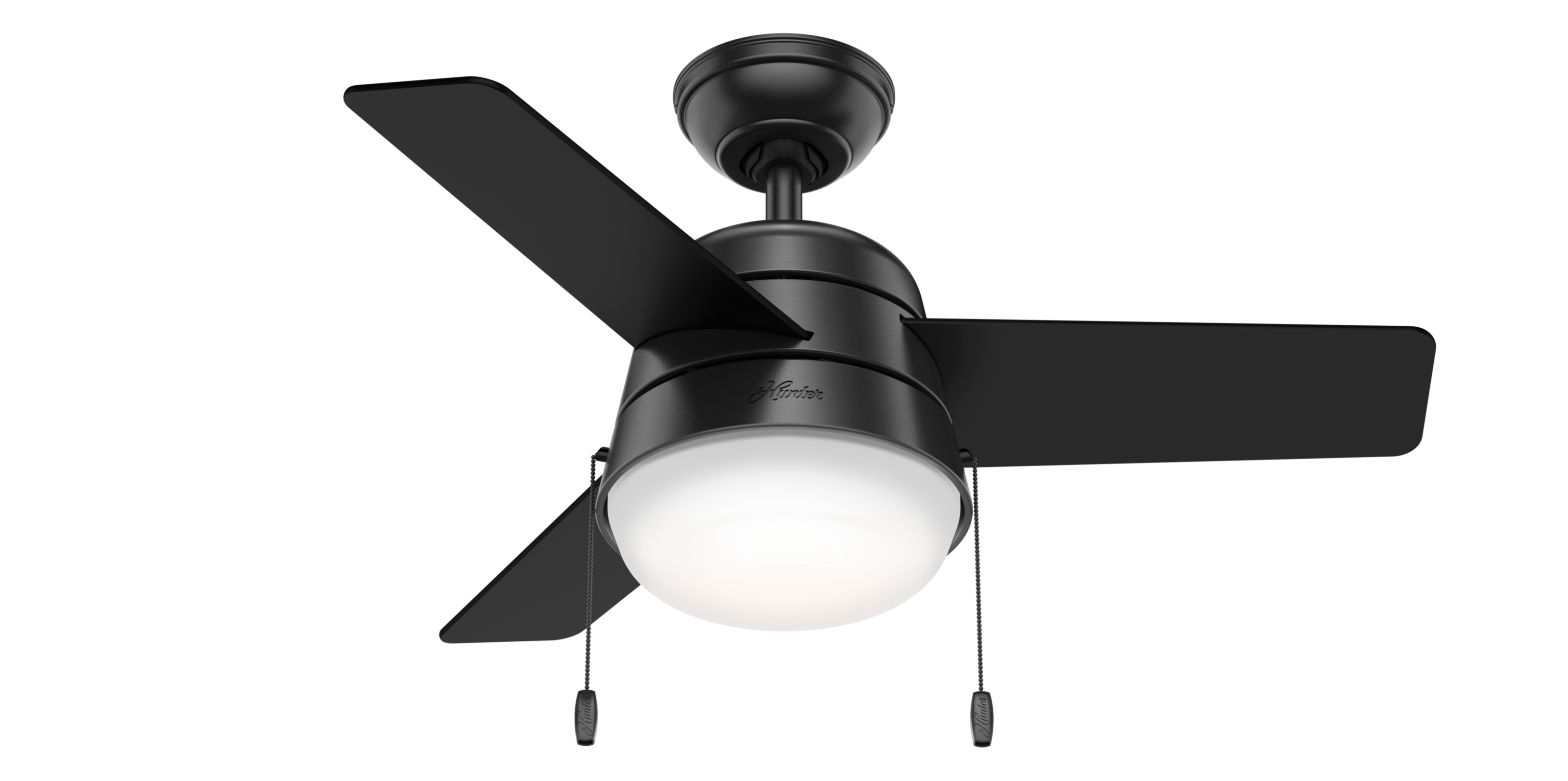 Hunter 36 inch Aker Ceiling Fan with LED Light Kit and Pull Chain Indoor Ceiling Fans Hunter   