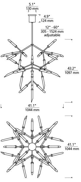 Tech Lighting Spur Grande Chandelier