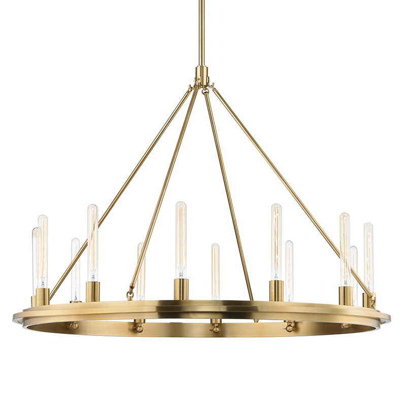 Hudson Valley 12 LIGHT PENDANT 2745 Chandeliers Hudson Valley Lighting Brass  