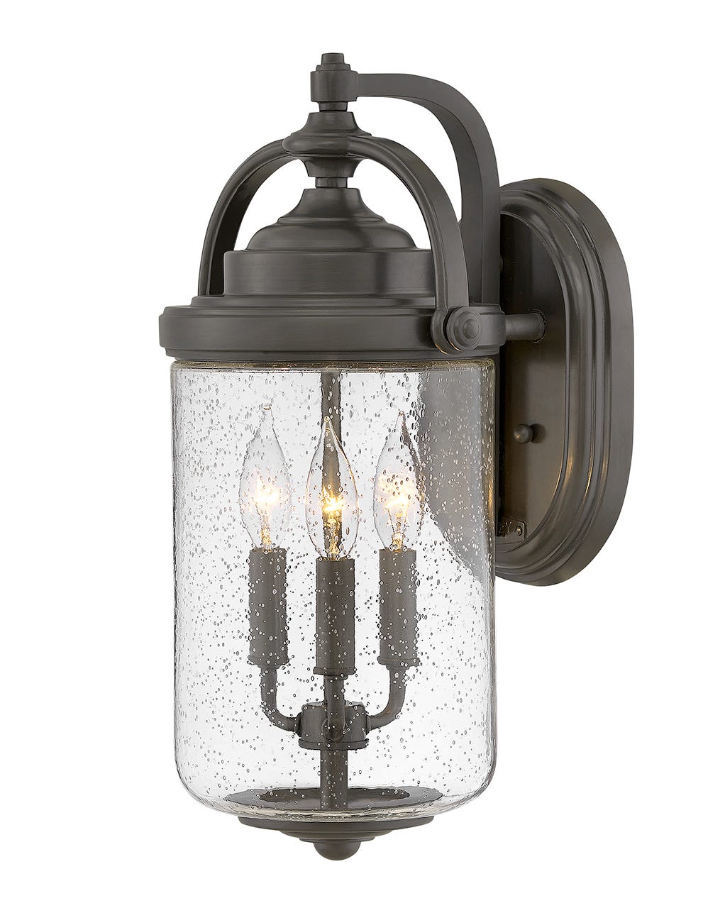 OUTDOOR WILLOUGHBY Wall Mount Lantern Outdoor Wall Lights Hinkley Oil Rubbed Bronze 10.25x10.0x18.75 