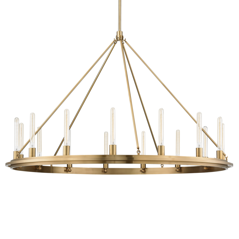 Hudson Valley 15 LIGHT PENDANT 2758 Chandeliers Hudson Valley Lighting Brass  