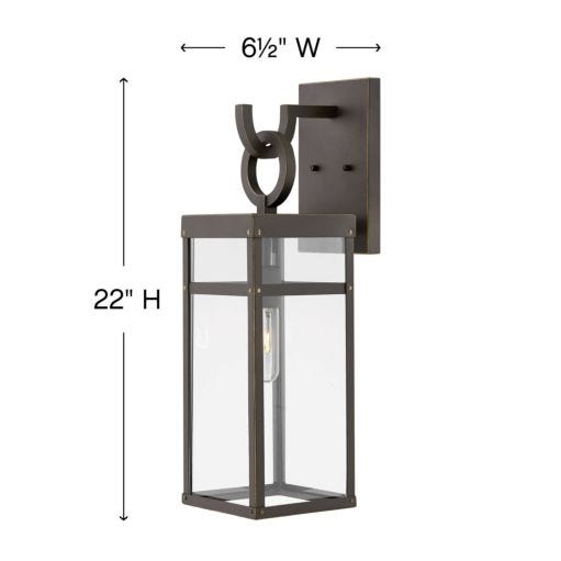 Hinkley PORTER Medium Wall Mount Lantern 2804 Outdoor l Wall Hinkley   