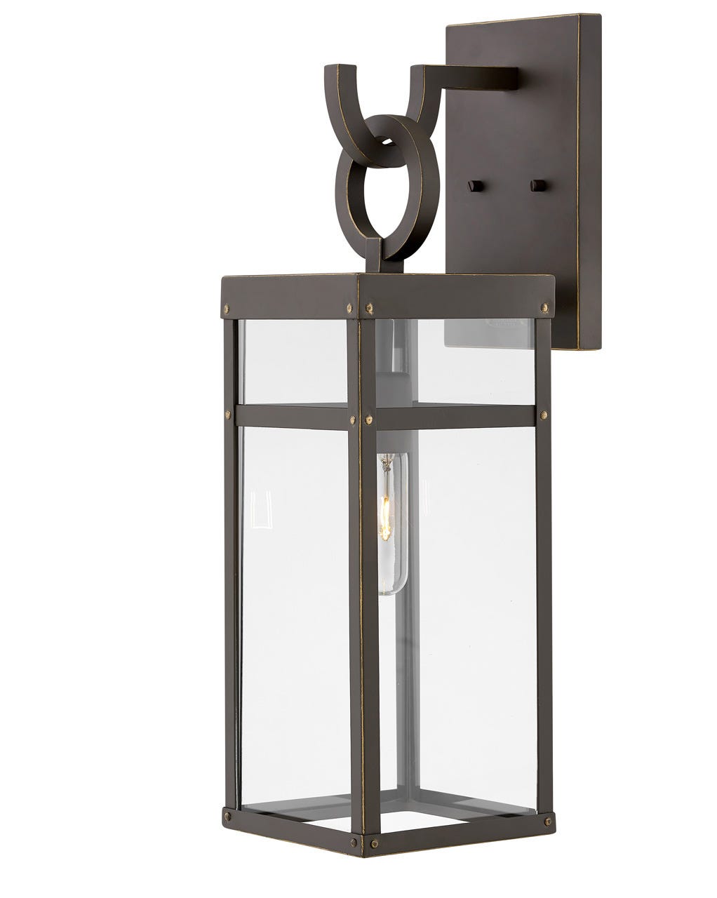 OUTDOOR PORTER Wall Mount Lantern Outdoor Wall Lights Hinkley Oil Rubbed Bronze 8.25x6.5x22.0 