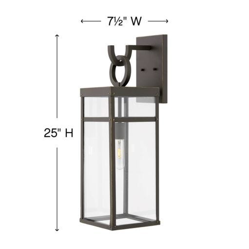 Hinkley OUTDOOR PORTER Large Wall Mount Lantern 2805