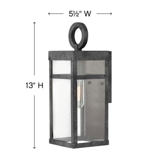 Hinkley OUTDOOR PORTER Extra Small Wall Mount Lantern 2806