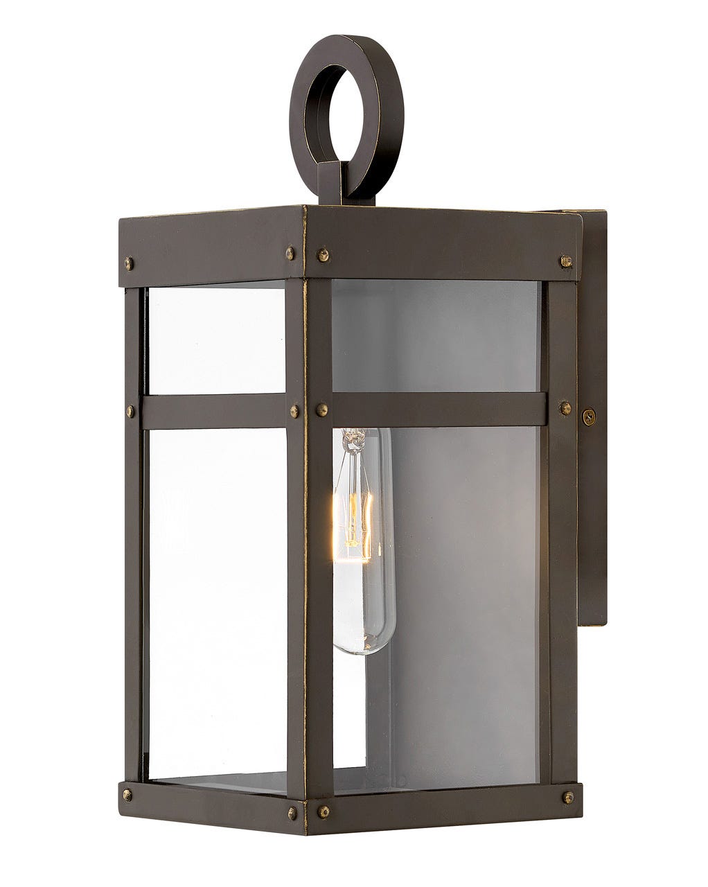 OUTDOOR PORTER Wall Mount Lantern Outdoor Wall Lights Hinkley Oil Rubbed Bronze 6.5x5.5x13.0 