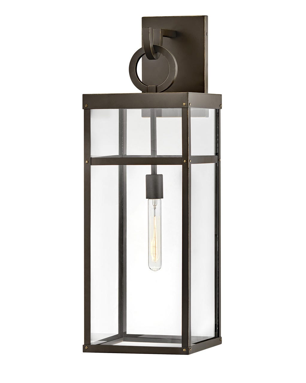 OUTDOOR PORTER Wall Mount Lantern Outdoor Wall Lights Hinkley Oil Rubbed Bronze 10.75x9.5x29.0 