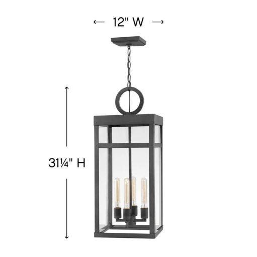 Hinkley OUTDOOR PORTER Large Single Tier Hanging Lantern 2562