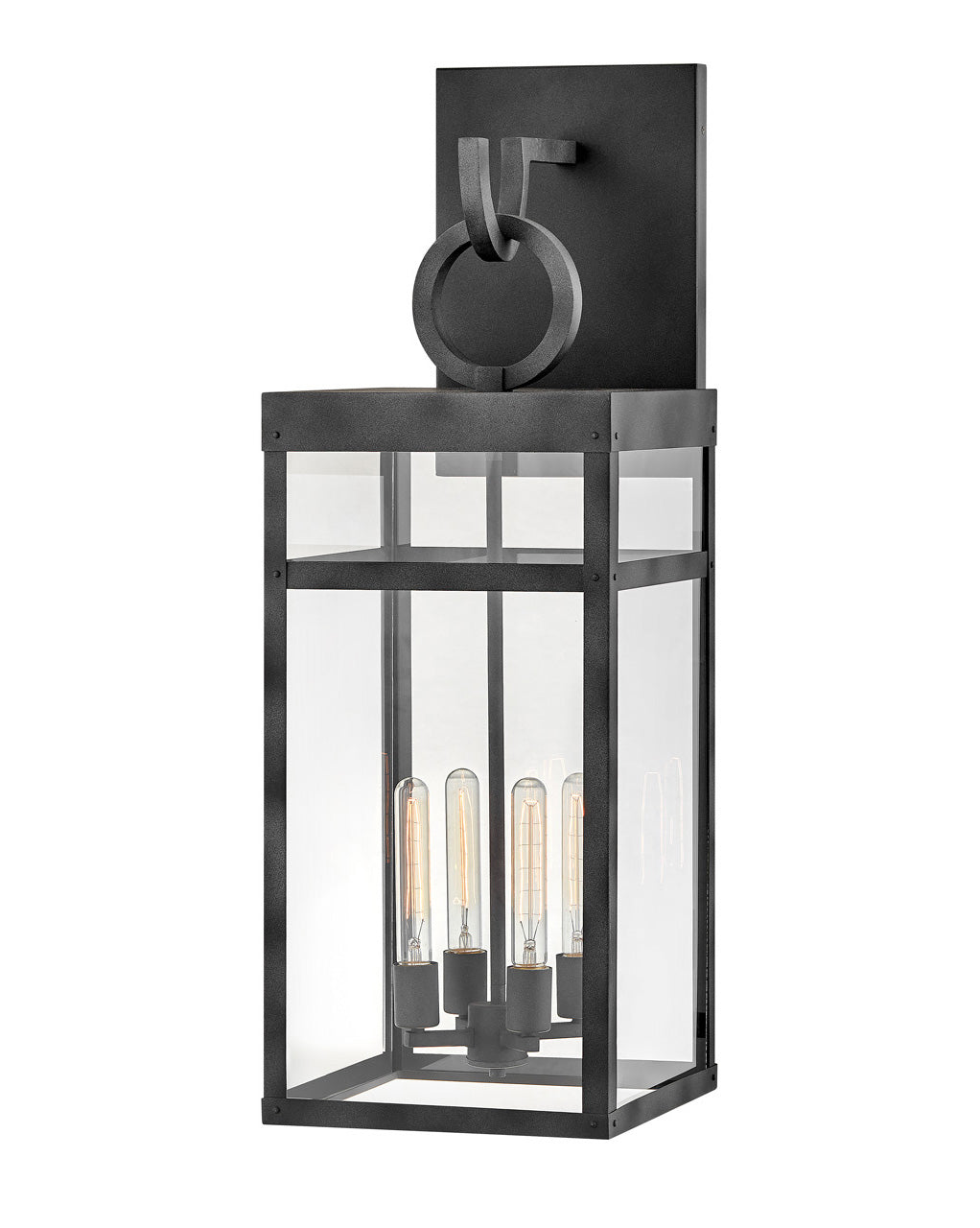 PORTER-Extra Large Wall Mount Lantern Outdoor Wall Lights Hinkley Aged Zinc  