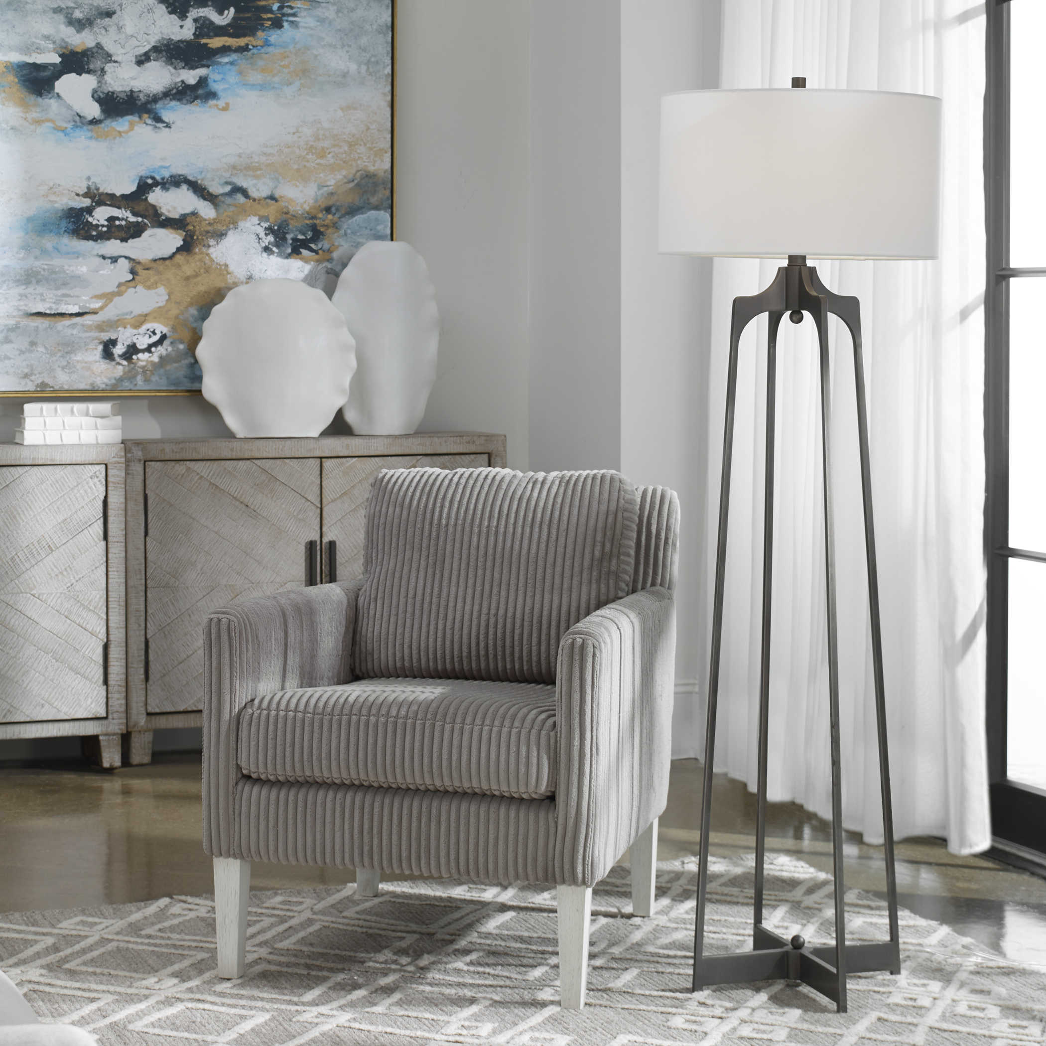 Uttermost Adrian Modern Floor Lamp