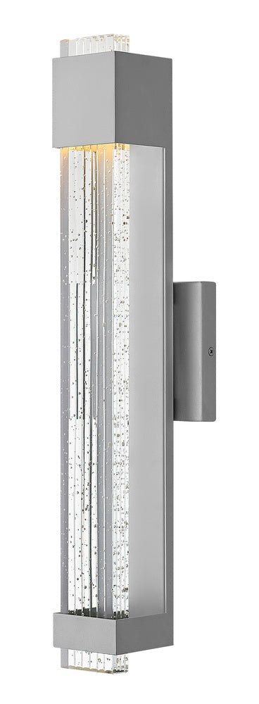 Hinkley OUTDOOR GLACIER Medium Wall Mount Lantern 2834 Outdoor Wall Lights Hinkley Silver  