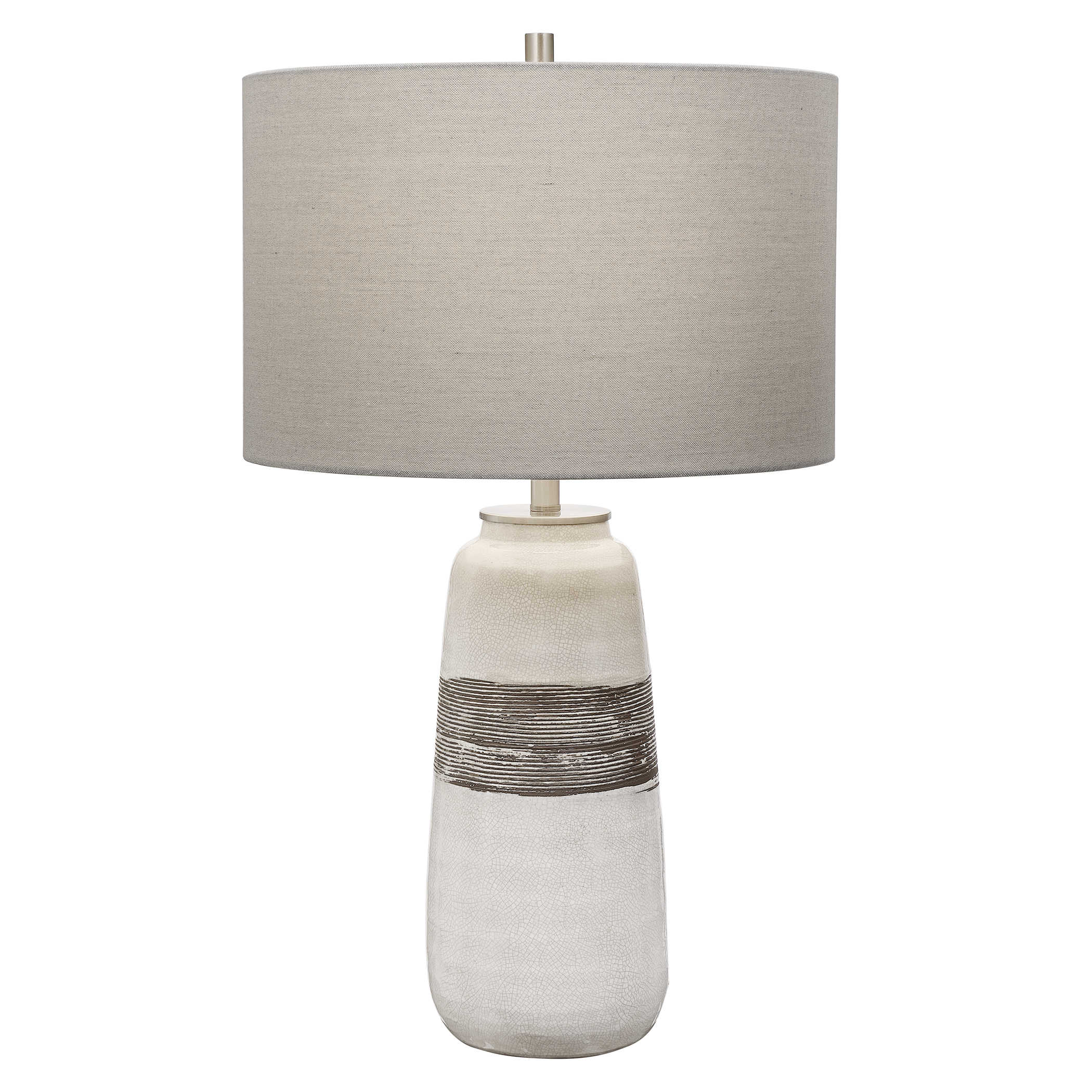 Uttermost Comanche White Crackle Table Lamp White Crackle Table Lamp Uttermost Ceramic, Steel  