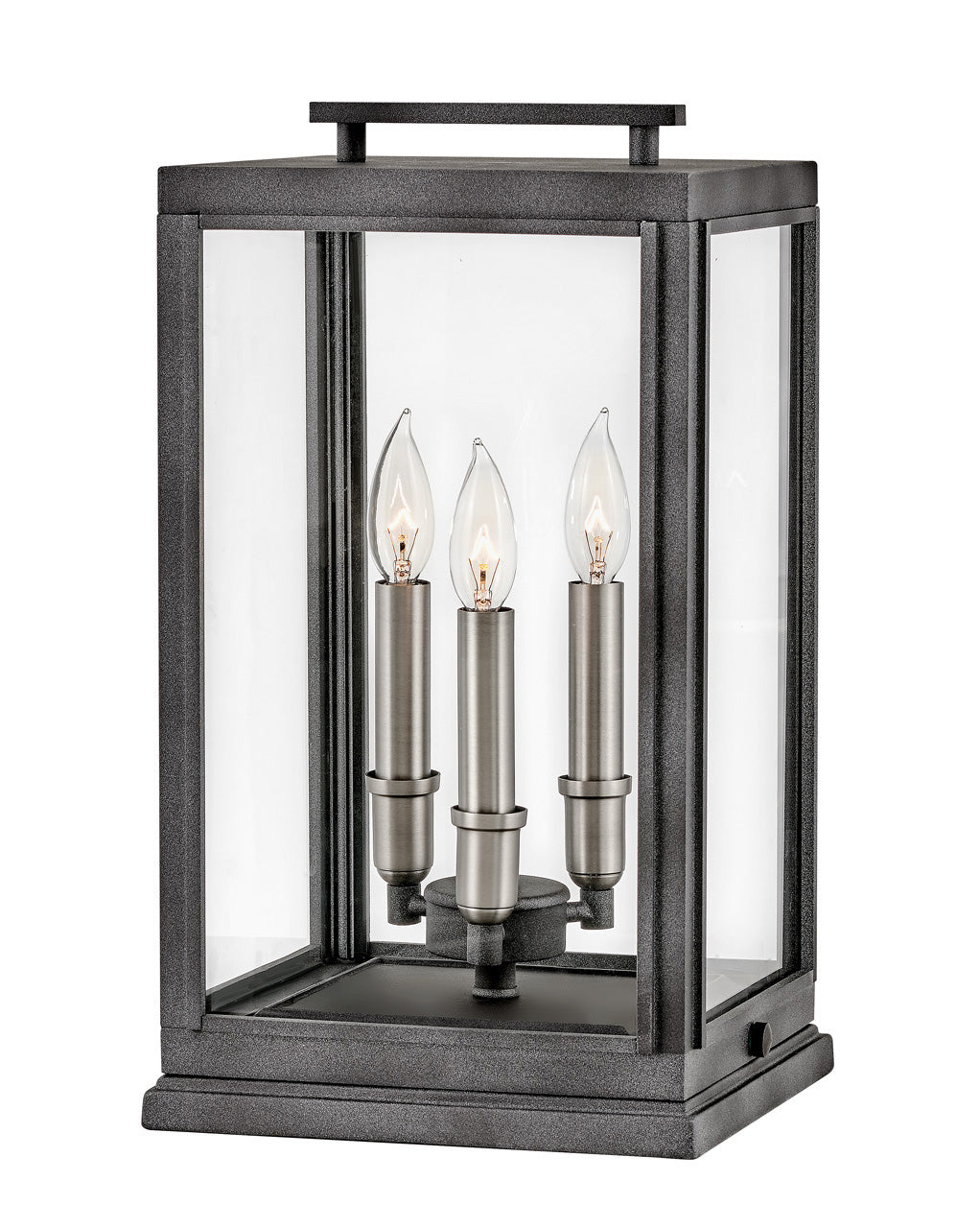 OUTDOOR SUTCLIFFE Pier Mount Lantern Outdoor l Wall Hinkley Aged Zinc 10.25x10.25x18.0 