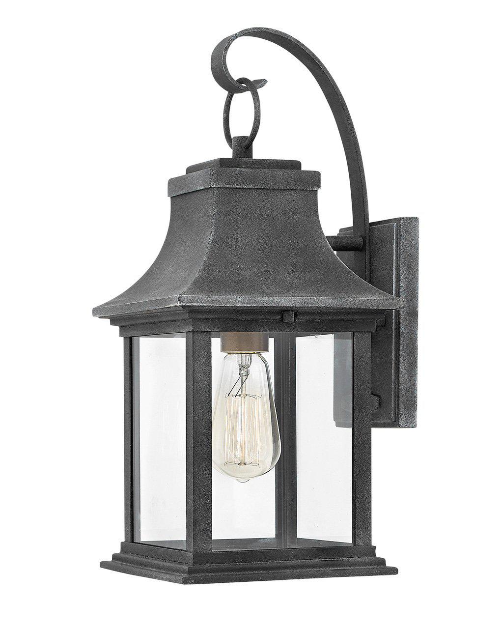 ADAIR-Small Wall Mount Lantern Outdoor l Wall Hinkley Aged Zinc  