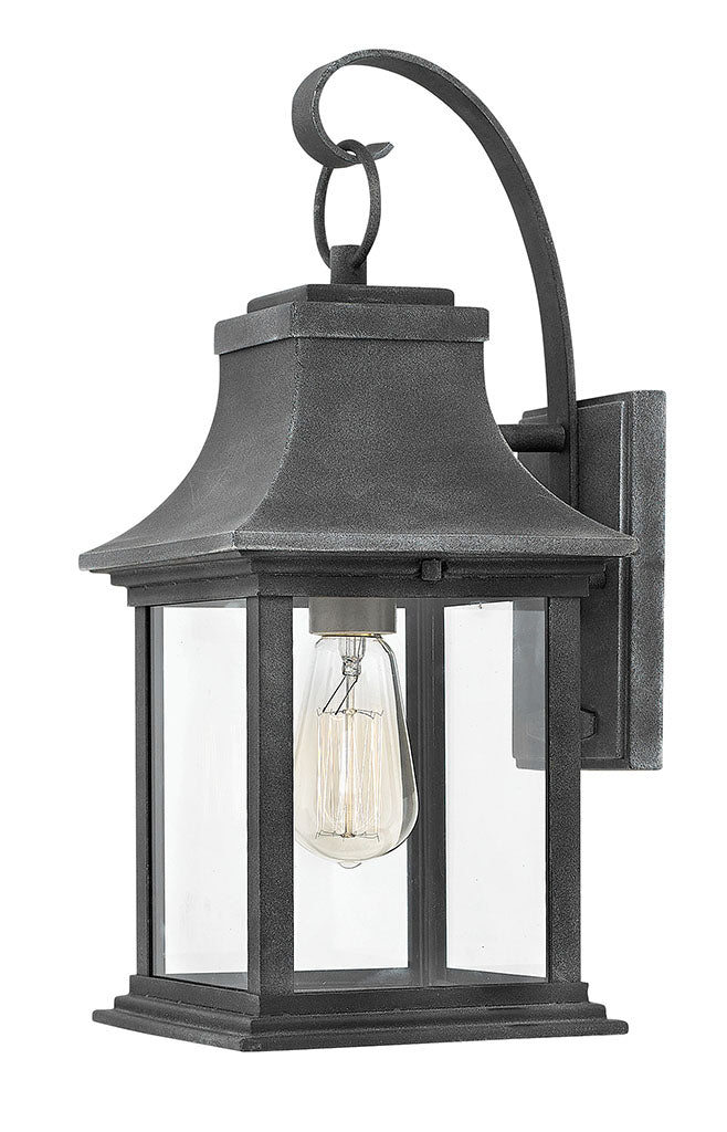 OUTDOOR ADAIR Wall Mount Lantern Outdoor l Wall Hinkley Aged Zinc 8.5x7.5x16.5 