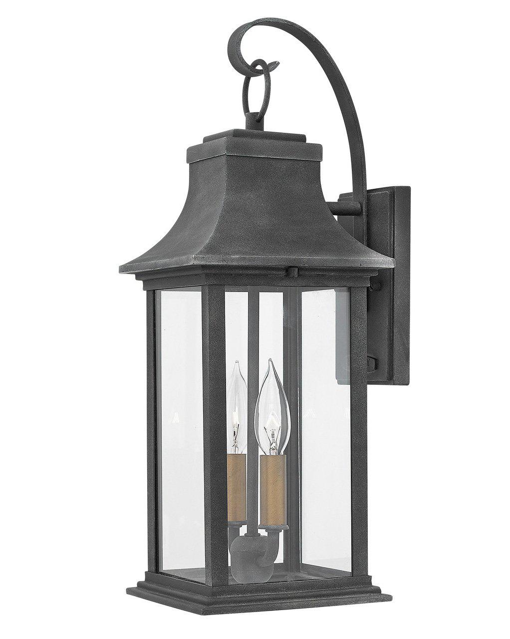 ADAIR-Medium Wall Mount Lantern Outdoor l Wall Hinkley Aged Zinc  