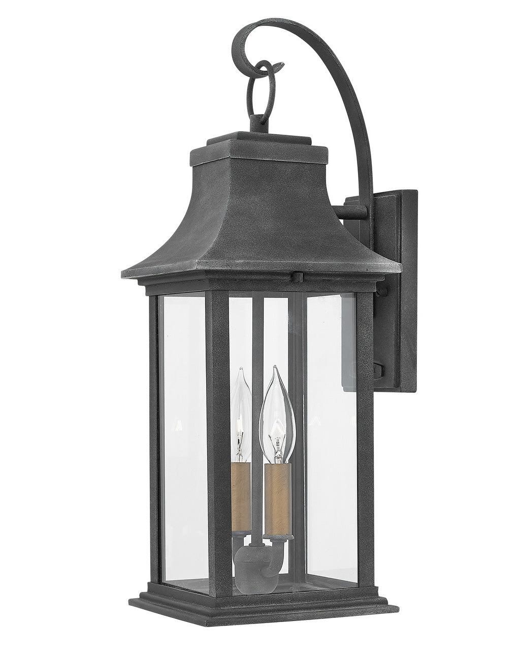 OUTDOOR ADAIR Wall Mount Lantern Outdoor l Wall Hinkley Aged Zinc 8.5x7.25x20.0 