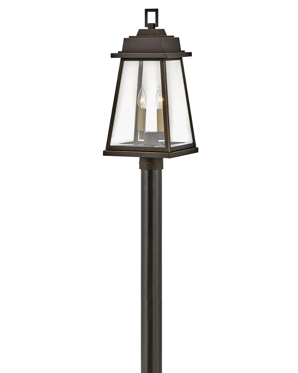 OUTDOOR BAINBRIDGE Post Mount Lantern Outdoor l Post/Pier Mounts Hinkley Oil Rubbed Bronze 10.0x10.0x22.25 