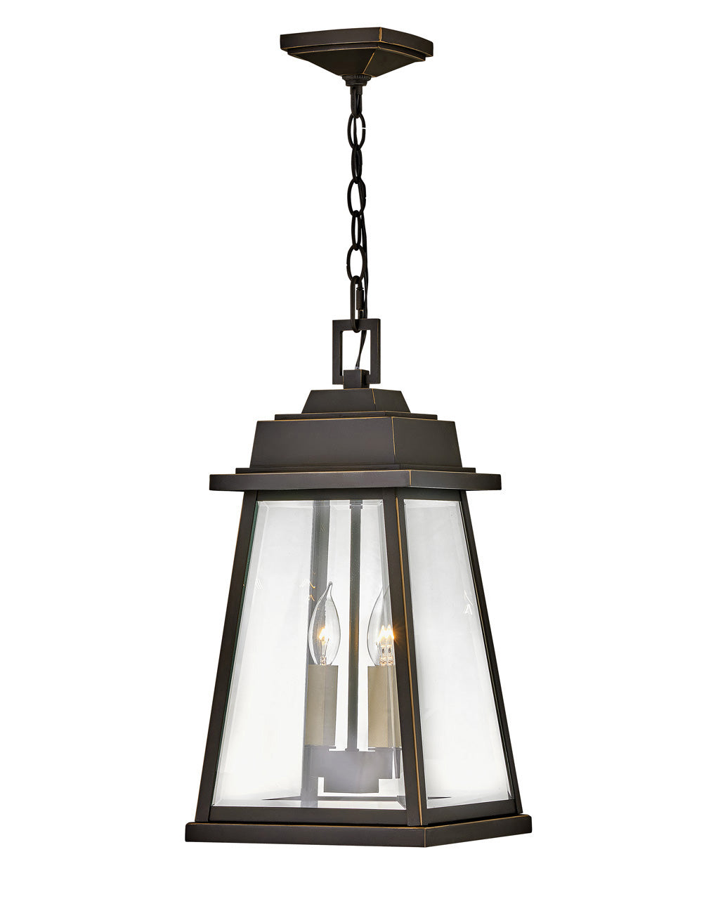 OUTDOOR BAINBRIDGE Hanging Lantern Outdoor Light Fixture l Hanging Hinkley Oil Rubbed Bronze 10.0x10.0x20.25 