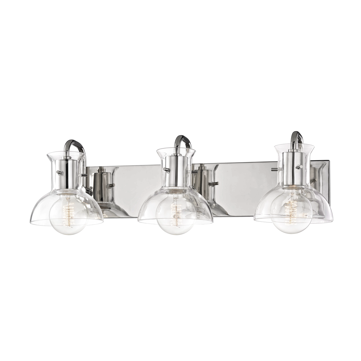 Hudson Valley Lighting Riley 3 Light Bath Bracket H111303 Vanity Lights Mitzi Polished Nickel  