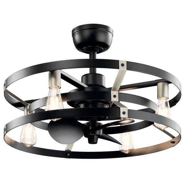 Kichler 25 Inch Cavelli Fan LED 300040 Ceiling Fan Kichler Satin Black  