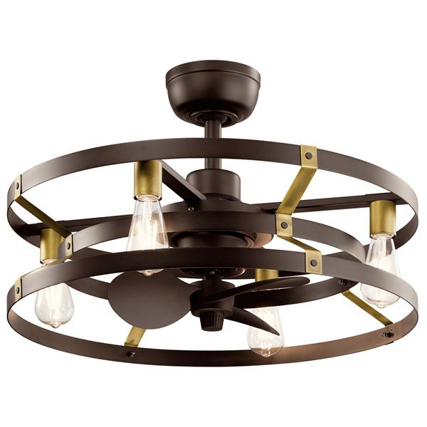 Kichler 25 Inch Cavelli Fan LED 300040 Indoor Ceiling Fans Kichler Satin Natural Bronze  