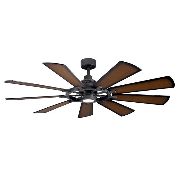 Kichler 65 Inch Gentry Fan LED 300265 Indoor Ceiling Fans Kichler Distressed Black  