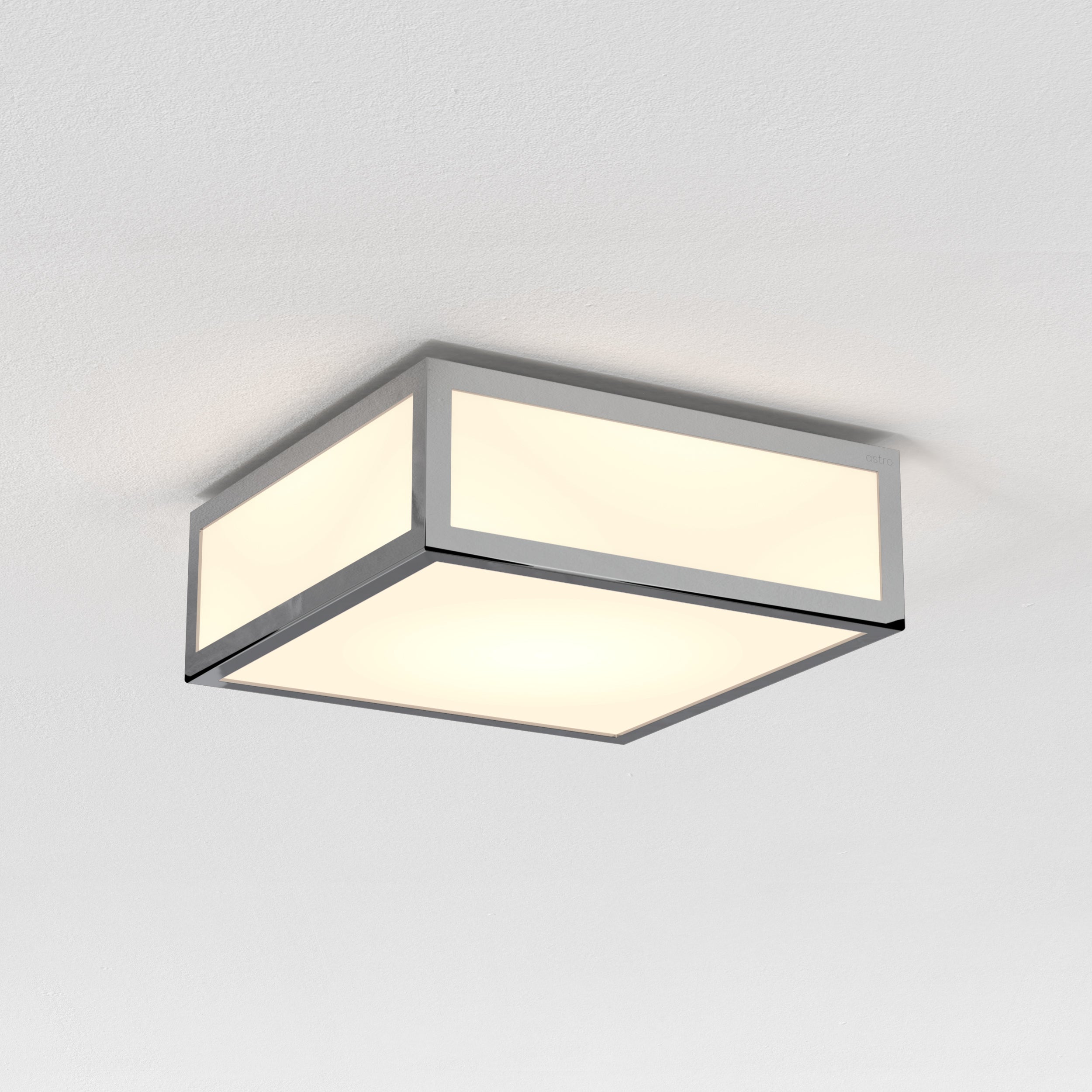 Astro Lighting Square Mashiko Flush Mount Ceiling Light Astro Lighting 3.11x7.87x7.87 Polished Chrome No, E26/Medium