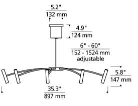 Tech Lighting Aerial 40 Chandelier